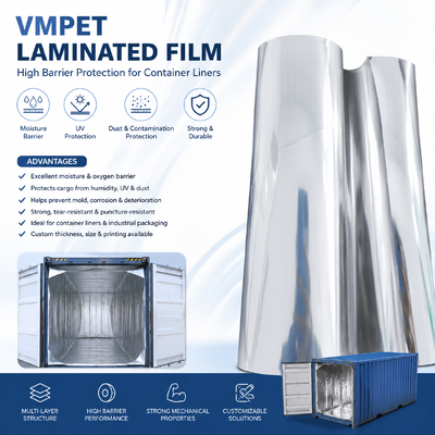 150μm VMPET Laminated Film for Shipping Container Insulation and Moisture Barrier Protection