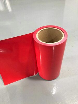 Red Color DS Double Side Silicone Coated HDPE Release Film with UV Curing for Foam Tapes