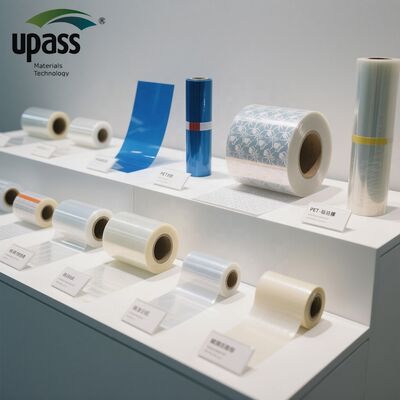 HDPE Cross Laminated Film Polyester / PET Release Liner Carrier for Strong Blue PET Holding Adhesive Tape