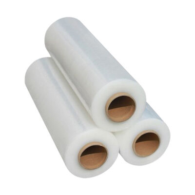 Transparent PE / BOPP Soft Food Grade Industrial Stretch Film Roll 30cm Width 50m Length Waterproof Protective Pallet Wrap