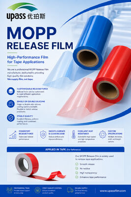 MOPP Release Film for Adhesive Tape|High MD Tensile Strength UV Silicone Coated Release Film