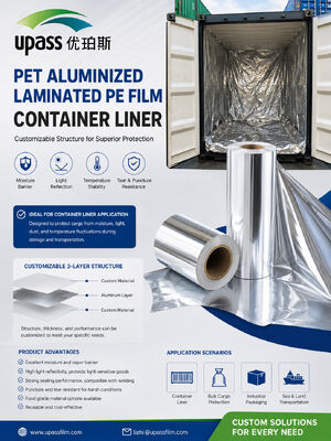 150μm VMPET Aluminum PET Laminated Film For Shipping Container Insulation And Moisture Barrier Protection